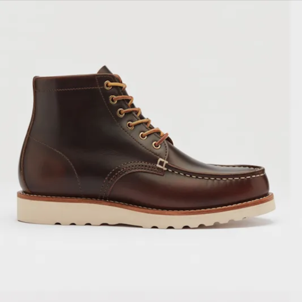 Premium Burnished Leather Heritage Moc Toe Boots